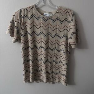 Vintage Alfred Dunner Petite Medium Short-Sleeve Sweater